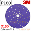 Круг шлифовальный ф150 3M 737U (Р180) Multihole Cubitron II фиолетовый КЕРАМИКА липучка