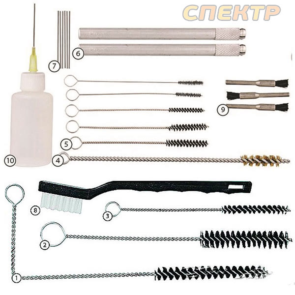 Набор для чистки краскопультов SCHTAER CLEAN SET (22пр) в пенале фото №2