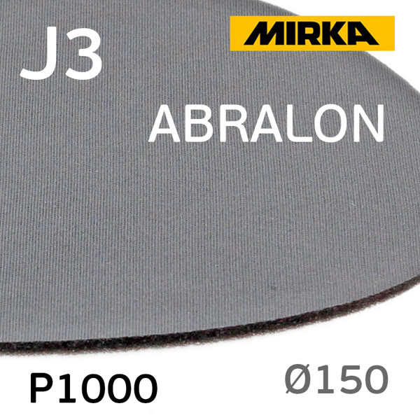 Круг шлиф. на поролоне ф150 Mirka Abralon  J3 (Р1000) липучка фото №1