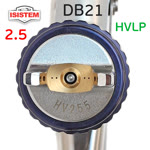 Краскопульт ISPRAY DB21 HVLP (2,5мм) SILVER с верхним бачком (460л/мин) HV285 фото №1