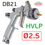 Краскопульт ISPRAY DB21 HVLP (2,5мм) SILVER с верхним бачком (460л/мин) HV285 фото №2