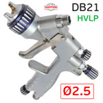 Краскопульт ISPRAY DB21 HVLP (2,5мм) SILVER с верхним бачком (460л/мин) HV285 фото №3