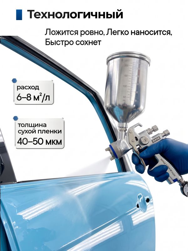 Лак Mipa HS CS90 (1л+0,5л) КОМПЛЕКТ с отвердителем MS25 с УФ-защитой фото №4
