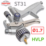 Краскопульт ISPRAY ST31 HVLP (1,7мм) 400л/мин, с верхним бачком, голова HV345 фото №2