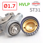 Краскопульт ISPRAY ST31 HVLP (1,7мм) 400л/мин, с верхним бачком, голова HV345 фото №3