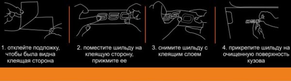 Лента для переноса эмблем JetaPRO (1шт; 5х30см) приклеивания автомобильных шильдиков фото №1