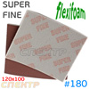 Губка абразивная полиуретановая Flexifoam #180 (120x100x3мм) SUPER FINE - CAO Red Soft Roll ZF