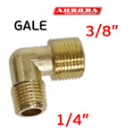 Переходник уголок для компрессора M3/8" - M1/4"  GALE 36 латунный фото №2
