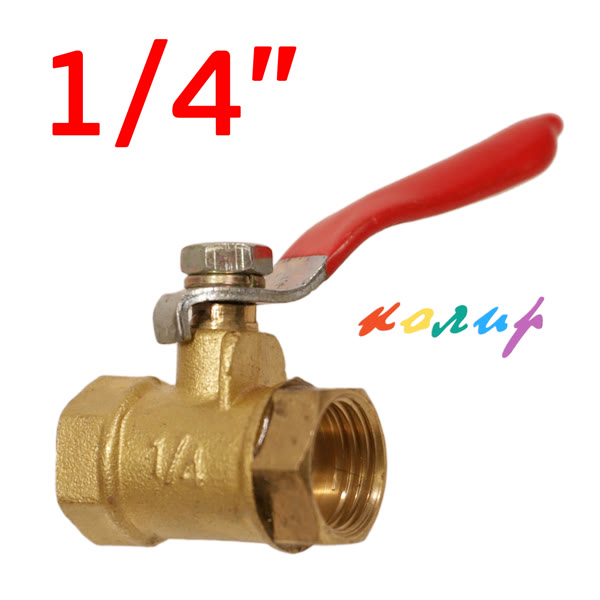 Переходник вентиль шаровый 1/4F - 1/4F Колир (внутренняя - внутренняя) фото №5