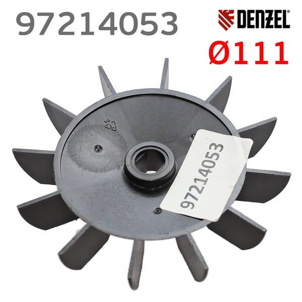 Крыльчатка для электромотора Denzel 97214053 (111мм, посадка 12мм) фото №1