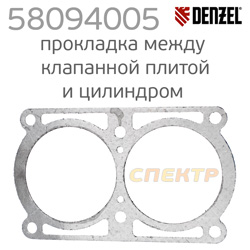 Прокладка компрессора Denzel 58094 между клапанной плитой и цилиндром (58094005)