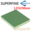Губка абразивная двухсторонняя Betacord SUPERFINE (120х98мм) зеленая Р400