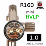 Краскопульт мини ANI R 160 Mini HVLP (1.0мм) с верхним бачком 250мл (180л/мин; 2.6бар) фото №1