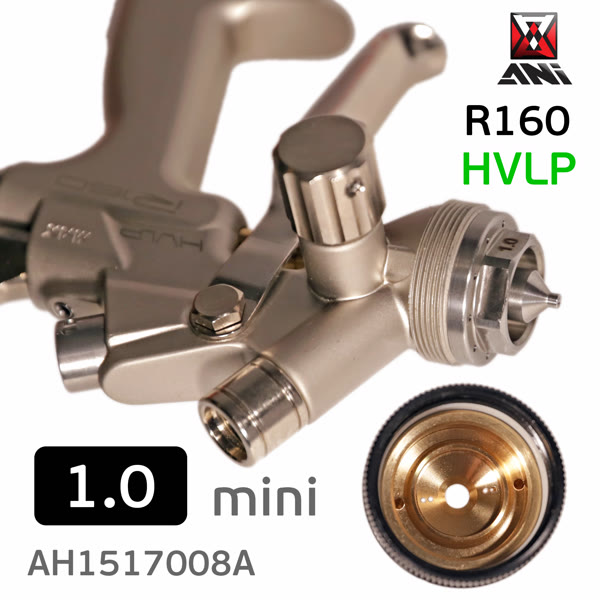 Краскопульт мини ANI R 160 Mini HVLP (1.0мм) с верхним бачком 250мл (180л/мин; 2.6бар) фото №3
