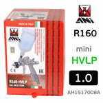 Краскопульт мини ANI R 160 Mini HVLP (1.0мм) с верхним бачком 250мл (180л/мин; 2.6бар) фото №6