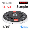 Оправка-липучка 5/16 ф150 Rupes 981.600 (42отв) для BR, TA, RA, Scorpio E