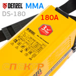 Сварочный инвертор Denzel MMA DS-180 Compact (220В, 180A, от 150В, 1.6-4.0мм, 70%) фото №3