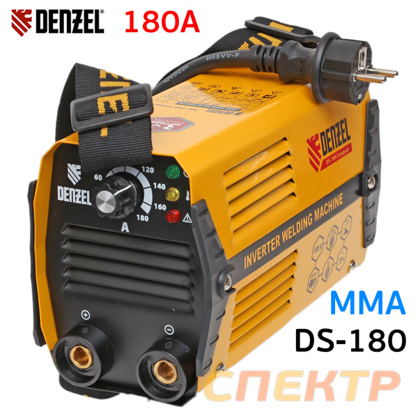 Сварочный инвертор Denzel MMA DS-180 Compact (220В, 180A, от 150В, 1.6-4.0мм, 70%) фото №5