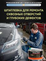 Шпатлевка со стекловолокном Spectral FIBER LIGHT (1л) облегченная с индикатором смешивания фото №3