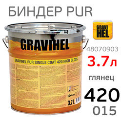 Биндер GRAVIHEL 420-015  (3,7л) 4:1 глянцевый однослойный (4.6кг) PUR 420 полиуретановый
