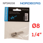 Переходник ёлочка  8мм - резьба 1/4M (наружная) Nordberg NPSM208 фото №4
