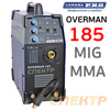 Сварочный полуавтомат инверторный AuroraPRO Overman 185 (220В, 180А, 6.9кВт, 15кг) MIG/MMA с рукавом