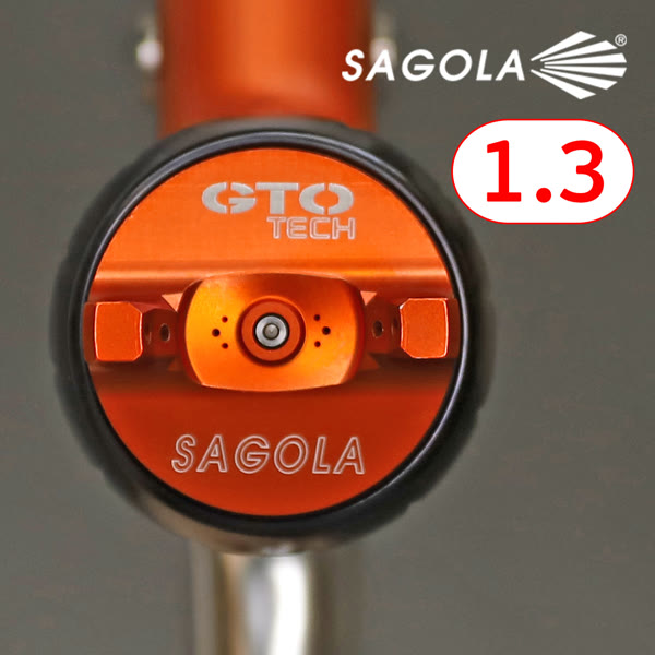 Краскопульт Sagola 3300 GTO CAR (1.3мм) TECH, 285л/мин, для базы и лака, бачок 650 мл фото №1