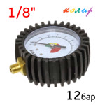 Манометр радиальный 1/8" на пистолет подкачки Колир (12бар) BSPT цветной фото №3