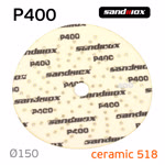 Круг шлифовальный ф150 Sandwox 518 (Р400) Orange Ceramic (multiholes) оранжевый фото №1