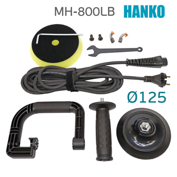 Полировальная машинка Hanko MH-800LB (1300Вт, 800-2500об/мин, ф125мм) с двойным редуктором фото №3