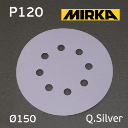Круг шлифовальный ф125 Mirka Q.Silver P240 липучка (8отв.)