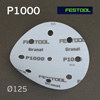 Круг шлифовальный ф125 Festool Granat Р1000 (9отв.) на липучке