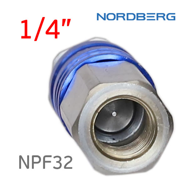 Переходник (мама) - резьба 1/4F внутренняя Nordberg NPF32 пневморазъем фото №4