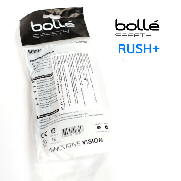 Очки защитные Bolle RUSH+ открытого типа с прозрачной линзой Platinum фото №3