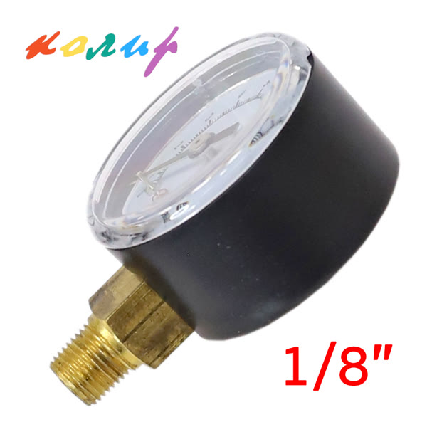 Манометр радиальный 1/8" на компрессор Колир (10бар) BSPT белый фото №2