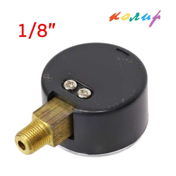 Манометр радиальный 1/8" на компрессор Колир (10бар) BSPT белый фото №3