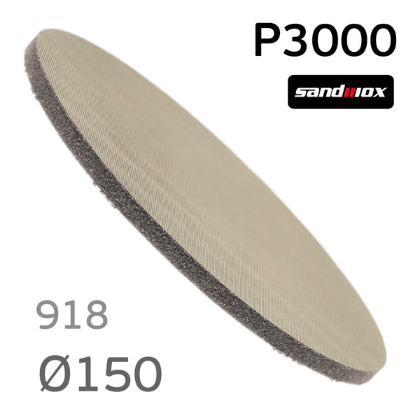 Круг шлиф. на поролоне ф150 Sandwox Р3000 липучка 918 Superfine Foam фото №1