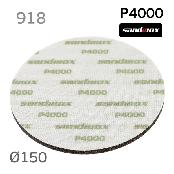 Круг шлиф. на поролоне ф150 Sandwox Р4000 липучка 918 Superfine Foam фото №3