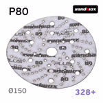 Круг шлифовальный ф150 Sandwox 328+ ( Р80) Purple Ceramic (multiholes) фиолетовый на липучке фото №2
