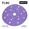 Круг шлифовальный ф150 Sandwox 328+ (Р180) Purple Ceramic (multiholes) фиолетовый на липучке