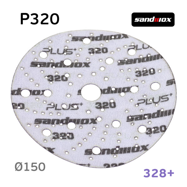 Круг шлифовальный ф150 Sandwox 328+ (Р320) Purple Ceramic (multiholes) фиолетовый на липучке фото №2