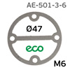 Прокладка головки цилиндра верхняя ECO AE-501-3 (ф73мм; 4хМ6) паранитовая