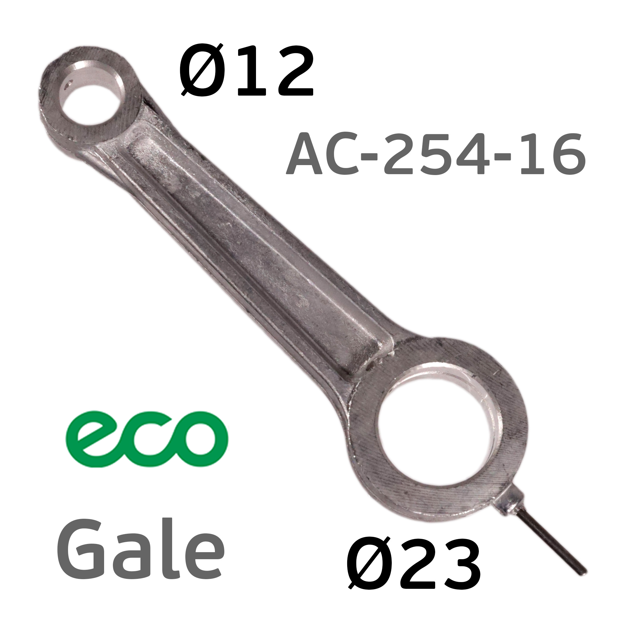 Шатун компрессора ECO AC-254 (d12мм; D23м; 77мм) тип Gale