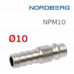 Переходник (папа) - ёлочка 10мм быстросъемный Nordberg NPM10 фото №1