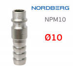 Переходник (папа) - ёлочка 10мм быстросъемный Nordberg NPM10 фото №2