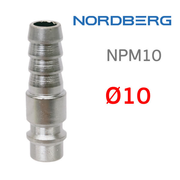 Переходник (папа) - ёлочка 10мм быстросъемный Nordberg NPM10 фото №3
