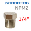 Переходник заглушка 1/4M наружная Nordberg под ключ NPM2