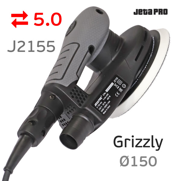 Электро шлифмашинка D150 JetaPRO Grizzly (5мм) бесщеточная вращательно-орбитальная фото №2