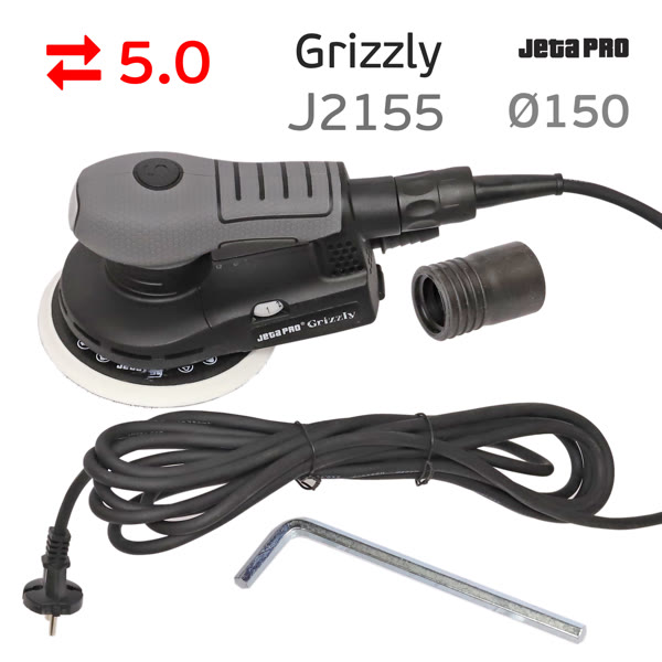 Электро шлифмашинка D150 JetaPRO Grizzly (5мм) бесщеточная вращательно-орбитальная фото №4
