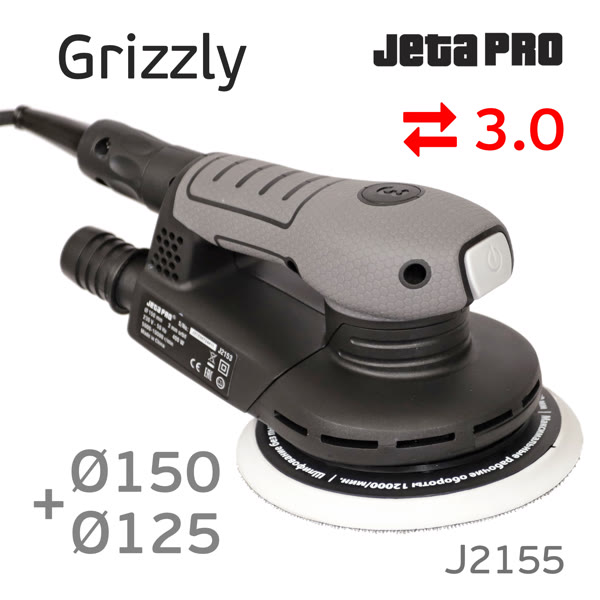 Электро шлифмашинка D150 JetaPRO Grizzly (3мм) бесщеточная вращательно-орбитальная фото №1